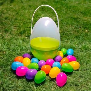 2 for 10 Purple/ Pink/ Blue /Green/  Easter Baskets & 24 Bright Rainbow Eggs